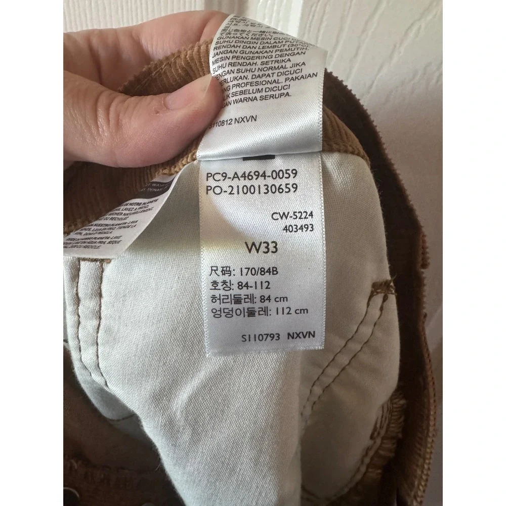 NWT Levi's Icon Skirt Women Size 33 Brown Corduroy Button Fly Mini A4694-0059 - Picture 12 of 12